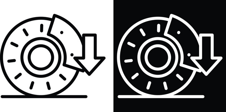 braking Two-tone version in black and white background