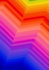 Fototapeta premium Vibrant Rainbow Zigzags: Abstract Art