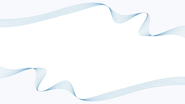 曲線のシンプルなデザインフレーム、波、背景、16:9サイズ