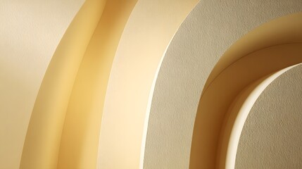 Fototapeta premium Abstract Golden Swirls and Curves with Soft Lighting.