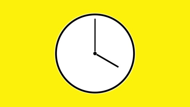 Multiple style clock rotating horizontal all the video with seamless time transition motion video