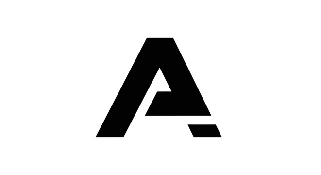 Large Letter A Logo Symbol.