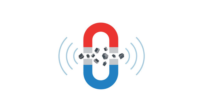 Magnetic field attracting metal objects.