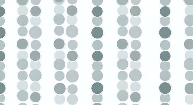 Minimalist pattern featuring vertical columns of overlapping circles in various shades of grey