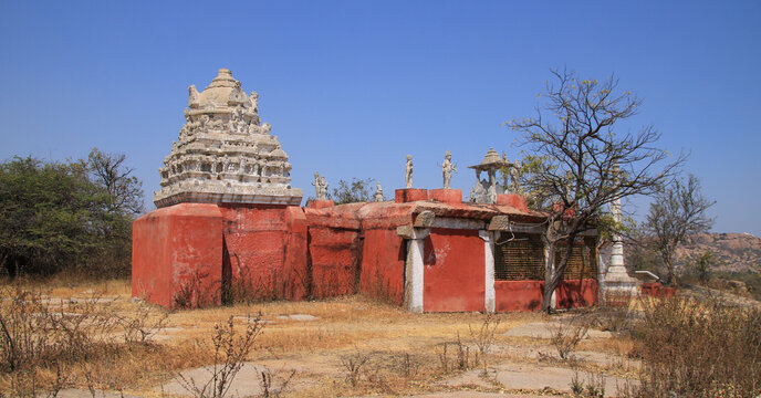 Satyanaryana Temple, Vishnu Temple on the Hampi Hippe Island, Karnataka, India.
