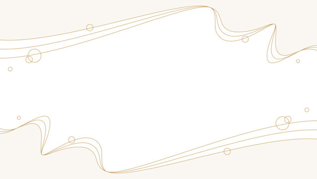 曲線のシンプルなデザインフレーム、波、背景、16:9サイズ