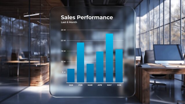 Glassmorphism Sales Performance Dashboard