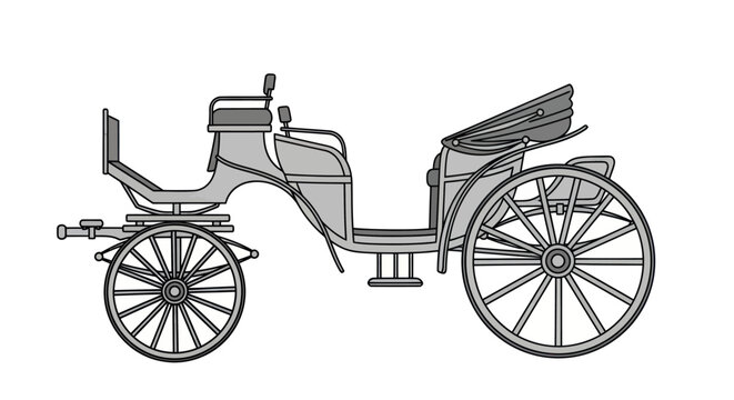 Vintage horse drawn carriage vehicle.