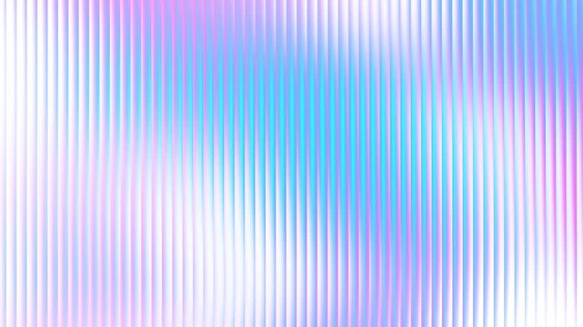 Abstract gradient background with ribbed glass texture animation. Futuristic dynamic luminous neon waves. Colorful refracted glass effect. fractal glass design