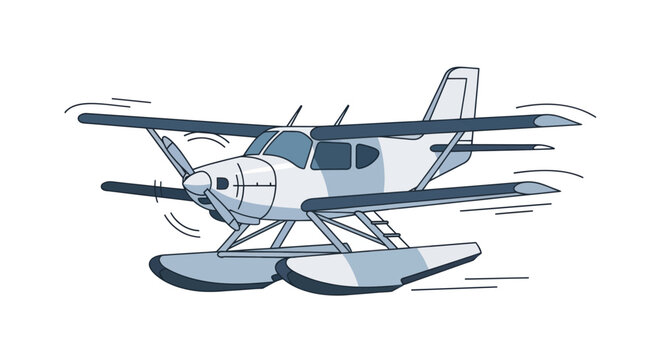 Seaplane Float Plane Aircraft Vehicle.