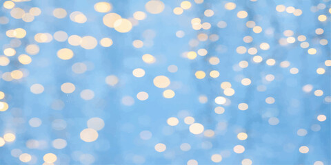 Abstract blue bokeh lights glowing on a bright winter background with blurred circles and sparkling festive atmosphere ✨💙 © Mstsamala