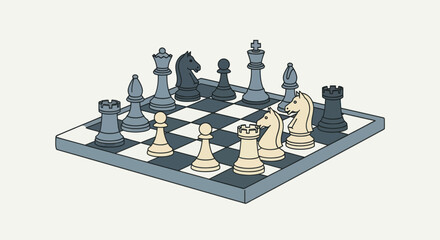Chess pieces on a board game. © wdflm