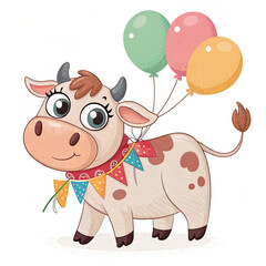 Fototapeta premium funny cow cartoon