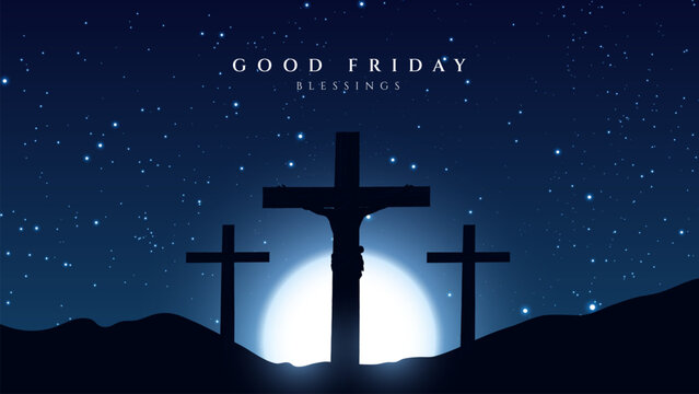 Good friday cultural background for spiritual belief and faith vector. Good Friday post and creatives. Happy Good Friday and Holy Week Flyer Design.