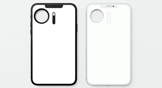 Two smartphone cases shown, one white and one black, showcasing protective slim designs.