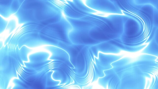 Loop moving animation of sunlit wave ripples flowing across a vivid blue water surface, forming shimmering caustic patterns that capture