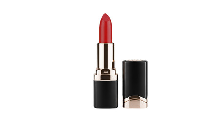 Fototapeta premium Red lipstick isolated, cosmetic beauty product.