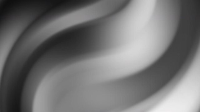black and white gradient motion background loop, abstract flowing waves, smooth transition, monochrome dynamism