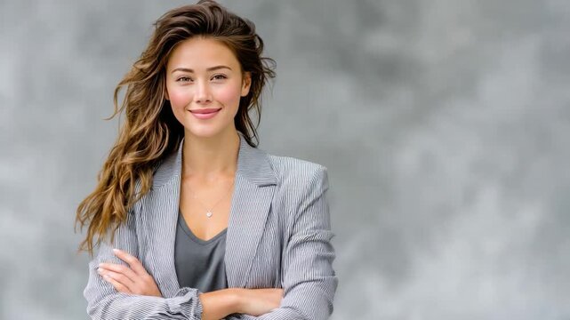 Confident Professional Portrait: A poised individual, radiating confidence, embodies the modern professional, their presence a testament to capability and expertise.