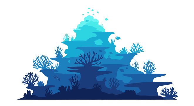 Vibrant underwater coral reef ecosystem with diverse marine life.