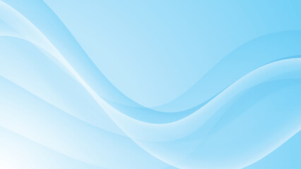 Fototapeta premium Light blue abstract background with smooth wave shapes and elegant flowing motion.