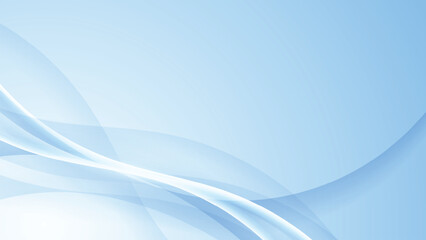 Obraz premium Light blue abstract background with smooth wave shapes and elegant flowing motion.