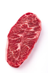 Fototapeta premium Fresh Raw Ribeye Steak with Marbling on White Background - High Quality Food Photography