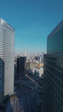 Tokyo Shiodome City and Skyscrapers 