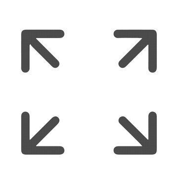 Fullscreen Arrow Icon Expand Screen Maximize View and Interface Control Symbol