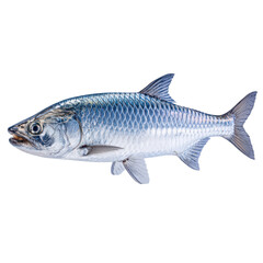 Fototapeta premium Fish swimming in water with shiny scales and fins, captured in a natural setting during daylight hours without any human presence
