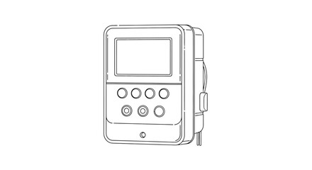 Simple Line Drawing of a Portable Device. © Doni