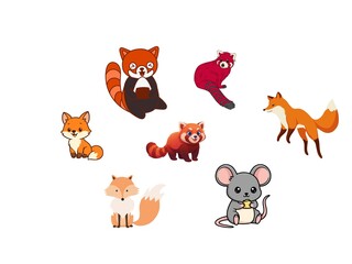 Fototapeta premium set of animals