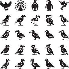 Fototapeta premium Birds Icon Collection
