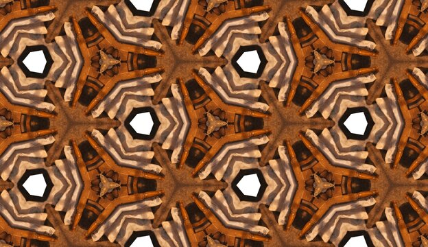 Abstract Seamless Kaleidoscope Pattern 