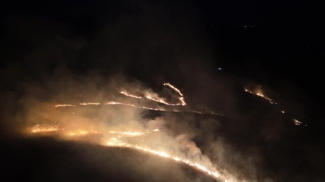 brush fires burn mountains near boone nc, north carolina