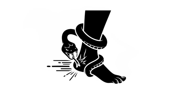 Vector illustration of a black and white shoe in a cartoon art style featuring a fashion character drawing inspired by old monopoly people