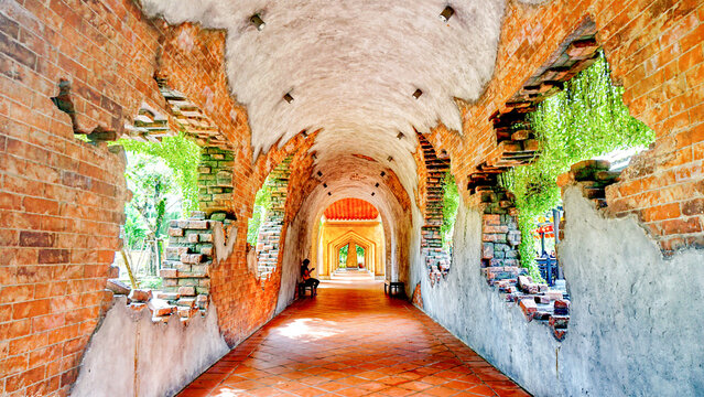 Historic Brick Archway Tunnel, Hoi An Vietnam - Colonial Architecture