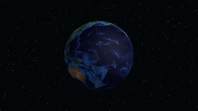 Earth Zoom Animation Focusing on Quetta Pakistan with Geographic Coordinates