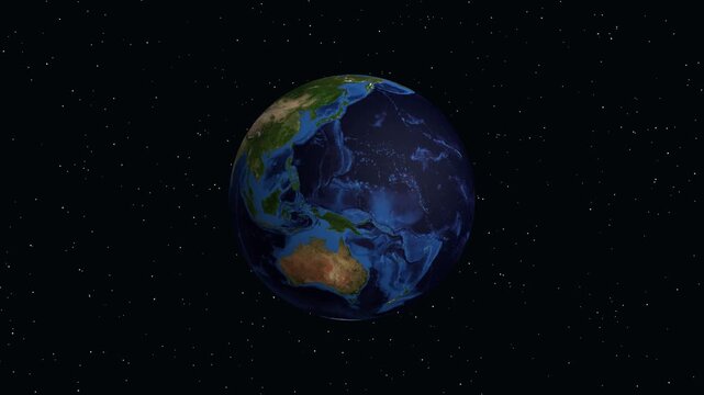 Digital Earth Animation Zooming into Cotabato City in the Philippines