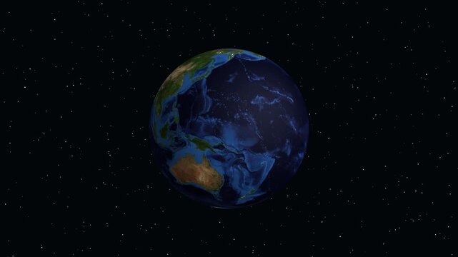 3D Earth Animation Zooming into Bathinda Punjab India with Data Overlay