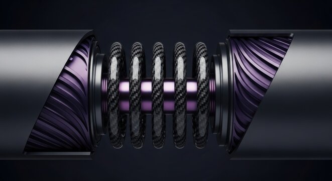 Futuristic mechanical connection showcasing