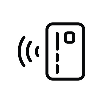 contactless transaction payment outline icon vector design good for web or mobile app