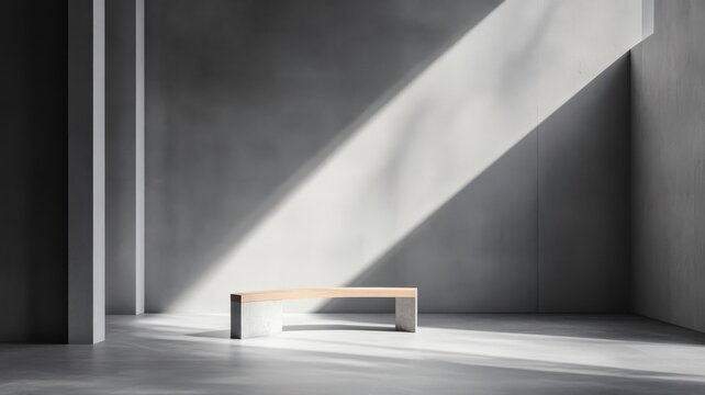 Dramatic chiaroscuro image of modern house model with shadows.