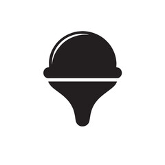 Fototapeta premium Black Sorbet Silhouette Vector, High Quality Illustration on White Background
