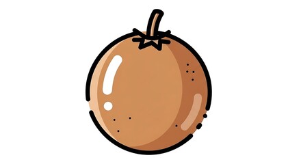 Cartoon peach fruit illustration.