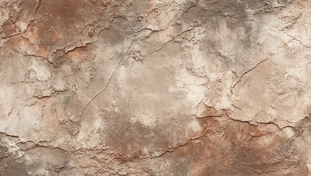 Textured Stone Surface with Natural Earth Tones and Cracks.