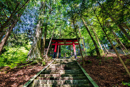 長野県　奈良井宿・二百地蔵尊　