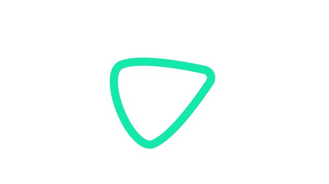 A video play button icon on a clean white background for digital media