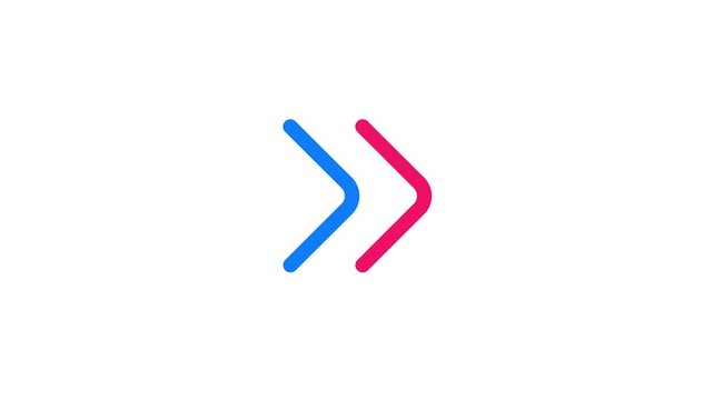 A video showcasing a modern logo design with colorful arrows