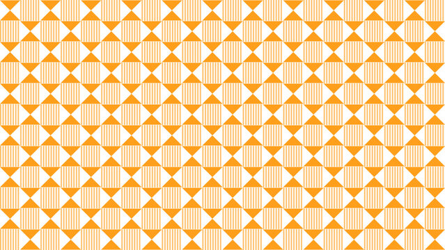 Seamless Geometric Pattern in Orange and White vector background